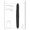 Real Rock Skin Double gode Realrock 36 x 4.4cm Noir